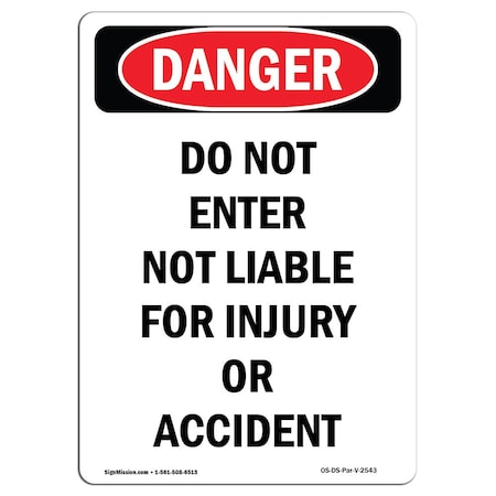 OSHA Danger, 7 Height, 10 Width, Aluminum